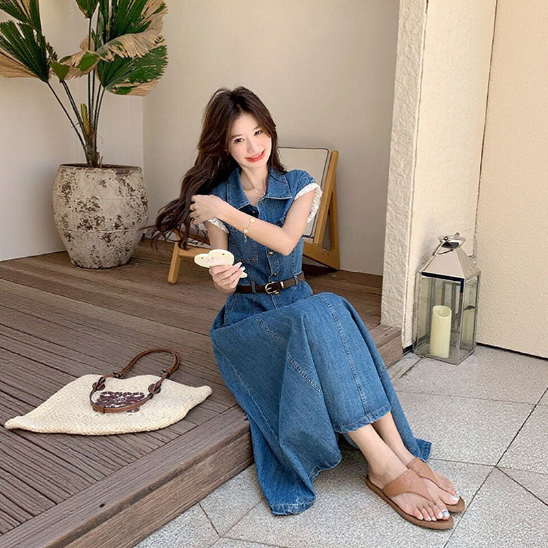ノースリーブ マキシ丈 ワンピース — Reina Tokyo