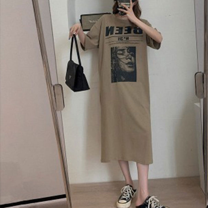 グラフィック ドロップショルダー ワンピース — Reina Tokyo
