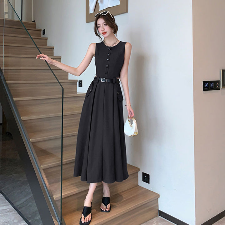 ノースリーブワンピース ベルト付き ワンピース — Reina Tokyo