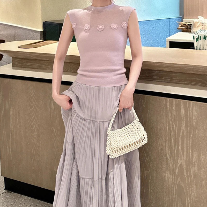 ふんわりエアリースカート ロング丈 ボトムス — Reina Tokyo