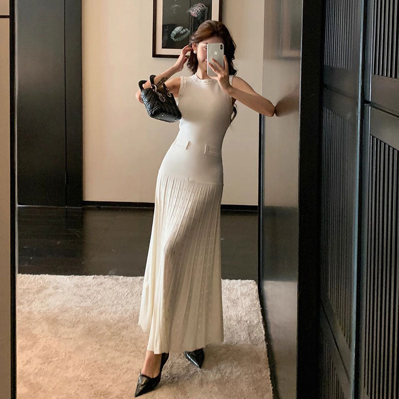 プリーツロングスカート フィット感 ワンピース — Reina Tokyo
