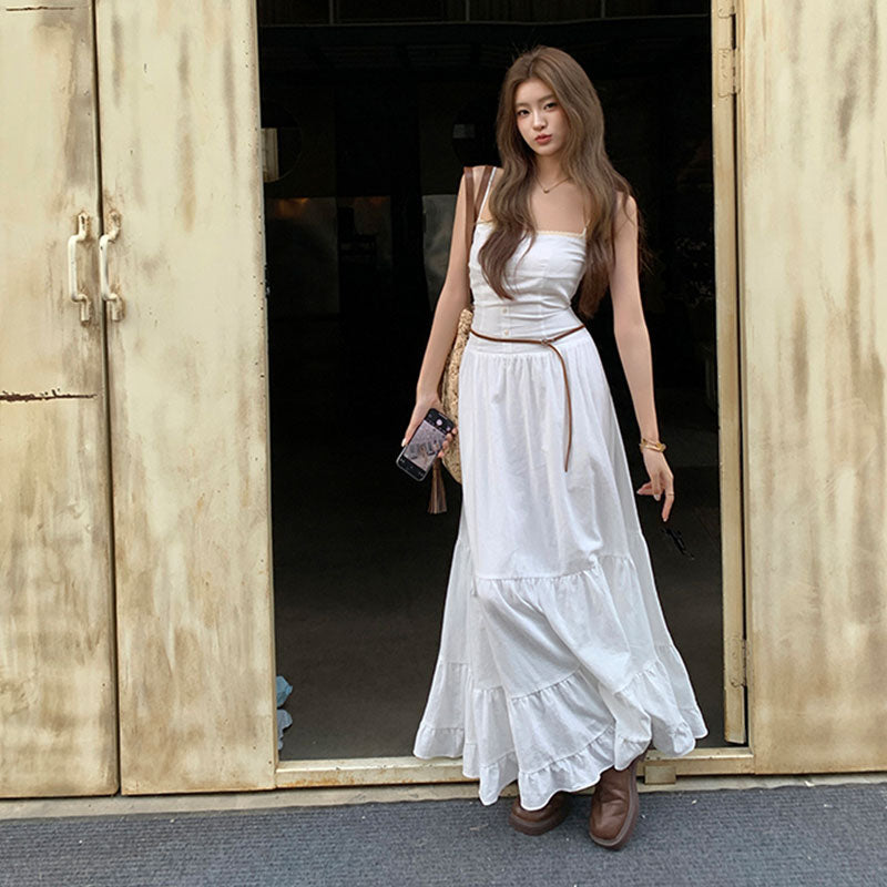 キャミワンピース ティアードデザイン ワンピース — Reina Tokyo