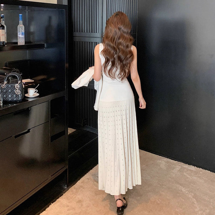 プリーツロングスカート フィット感 ワンピース — Reina Tokyo