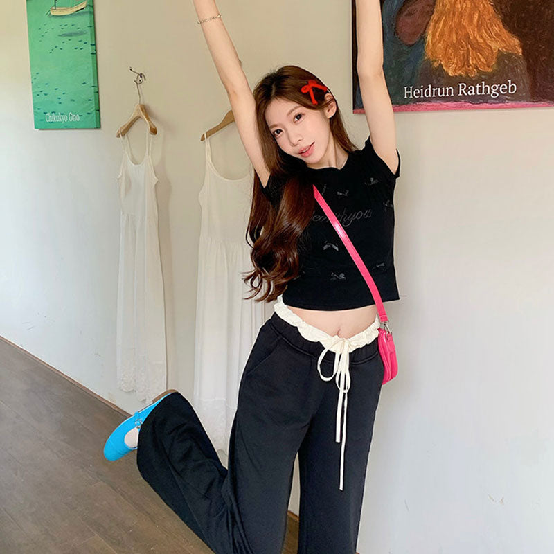 半袖Tシャツ リボン装飾 トップス — Reina Tokyo