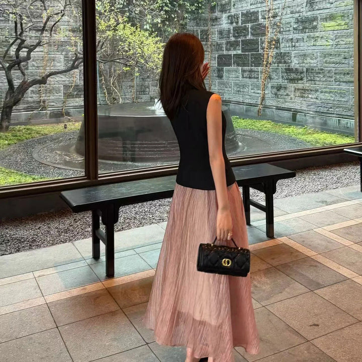 ノースリーブトップス デートワンピース体型カバー ワンピース — Reina Tokyo