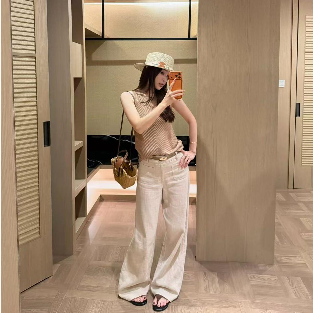 ノースリーブ クルーネック トップス — Reina Tokyo