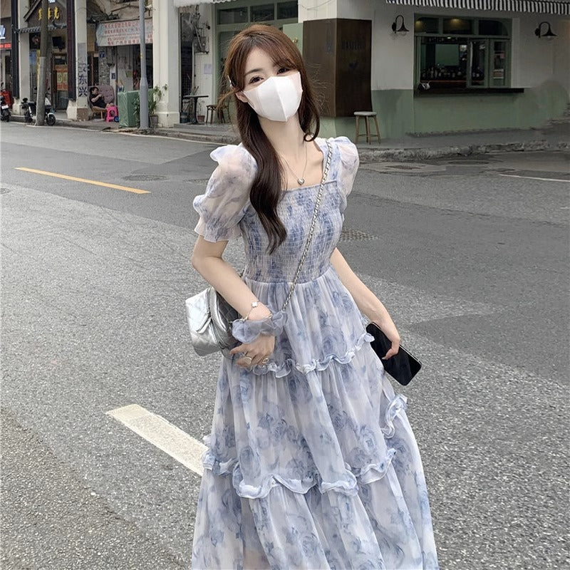 花柄 ワンピース体型カバー ワンピース — Reina Tokyo