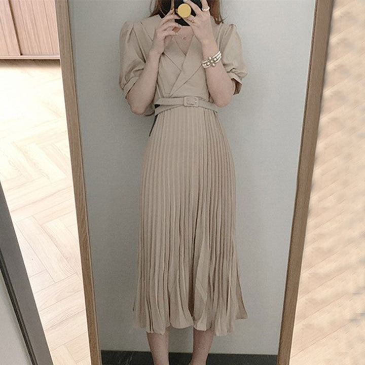 ベルト付き ジッパー付き ワンピース — Reina Tokyo