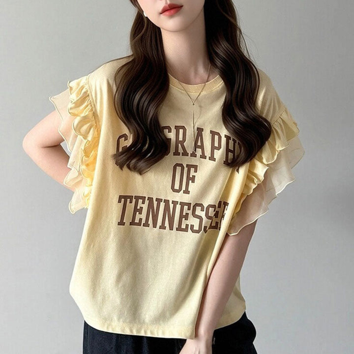 T シャツプリント トップス — Reina Tokyo