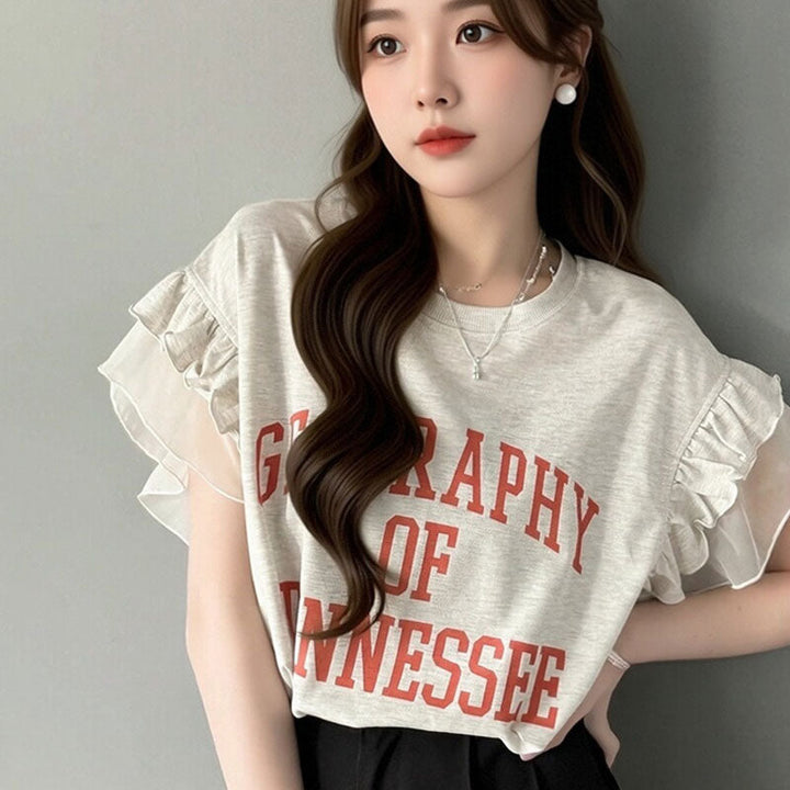 T シャツプリント トップス — Reina Tokyo