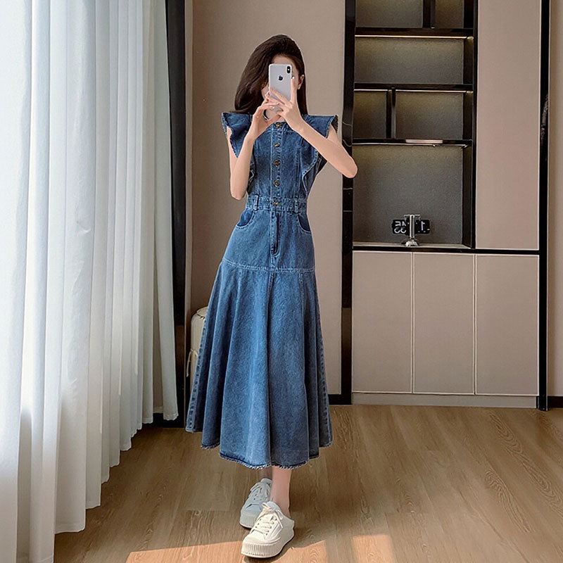 ノースリーブ フリル袖 ワンピース — Reina Tokyo
