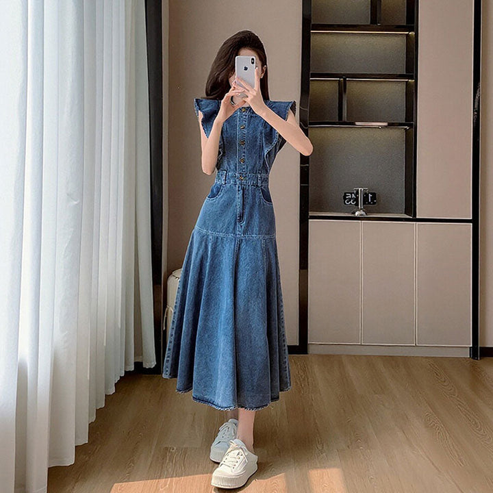 ノースリーブ フリル袖 ワンピース — Reina Tokyo