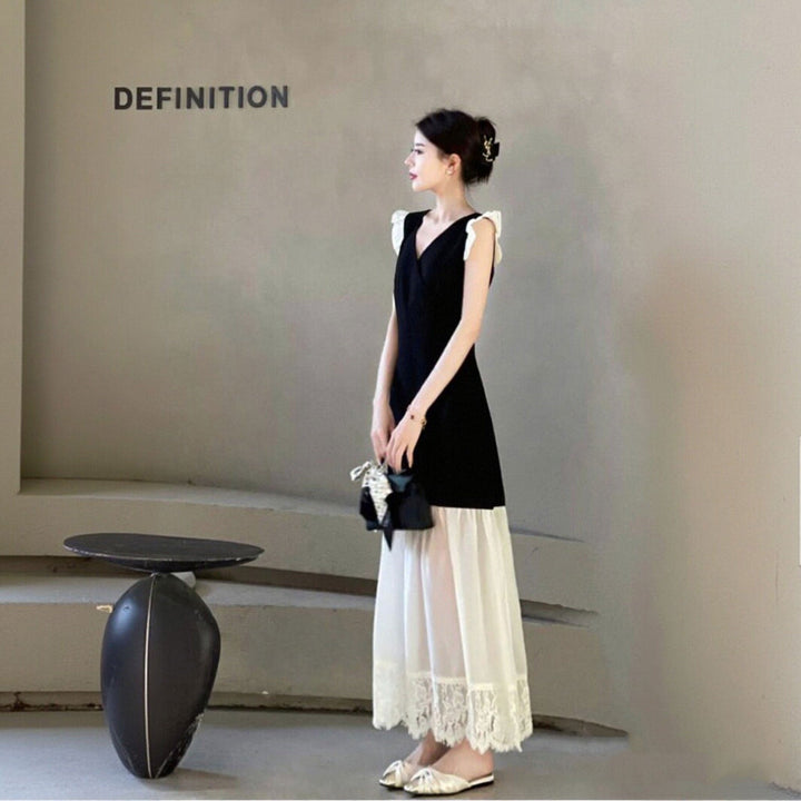 ロングデートワンピース V ワンピース — Reina Tokyo