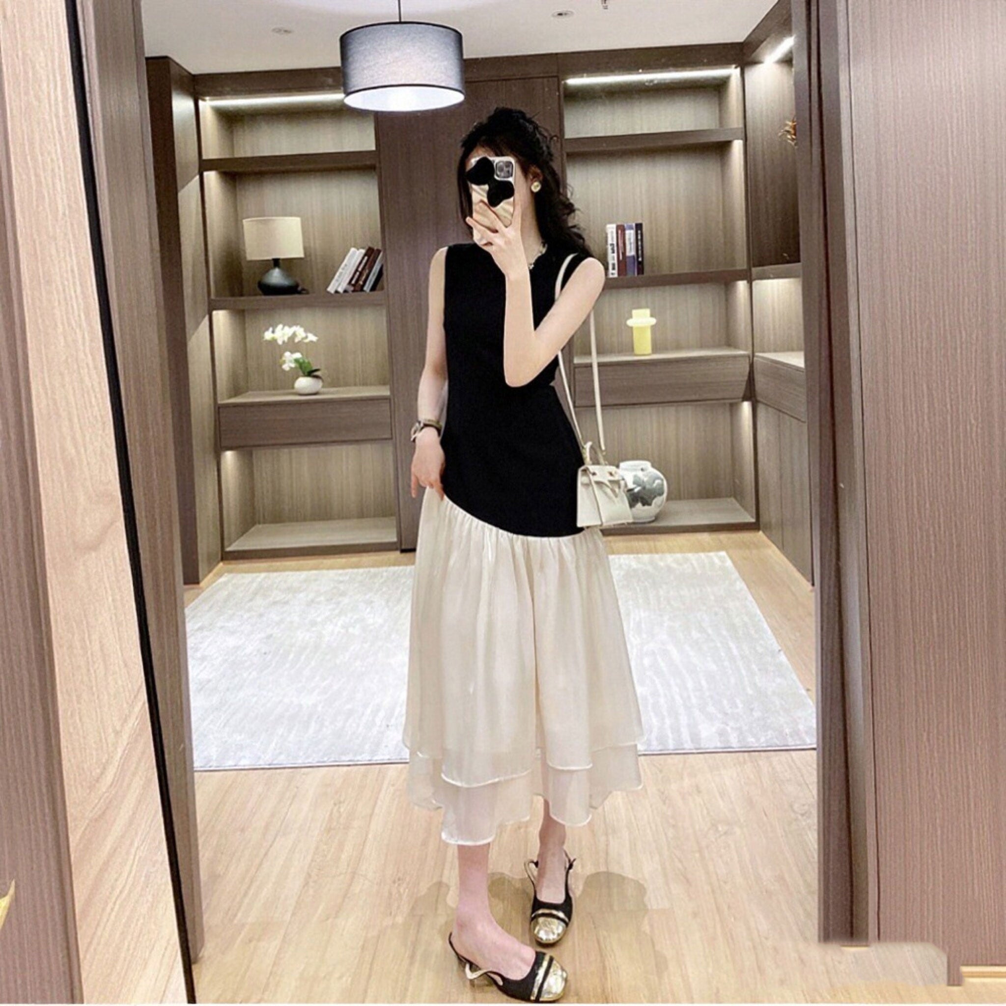 ノースリーブ ロングデートワンピース ワンピース — Reina Tokyo