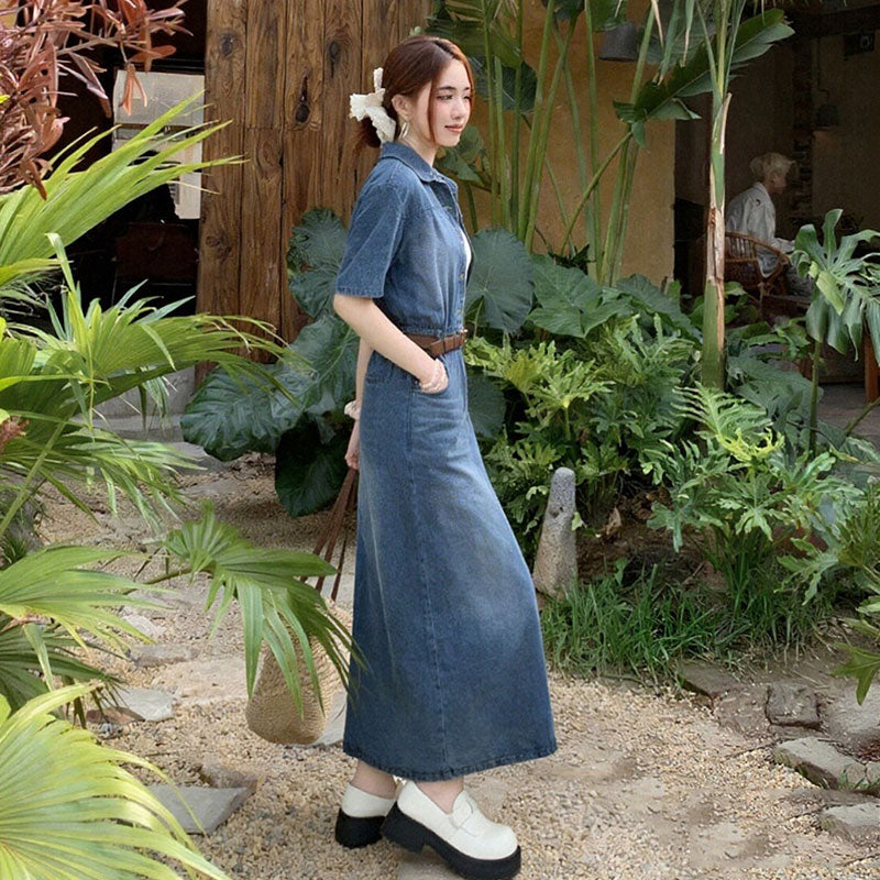 大きいサイズ対応 ベルト付き ワンピース — Reina Tokyo