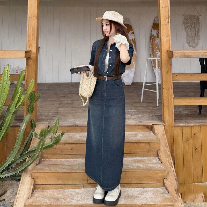 大きいサイズ対応 ベルト付き ワンピース — Reina Tokyo