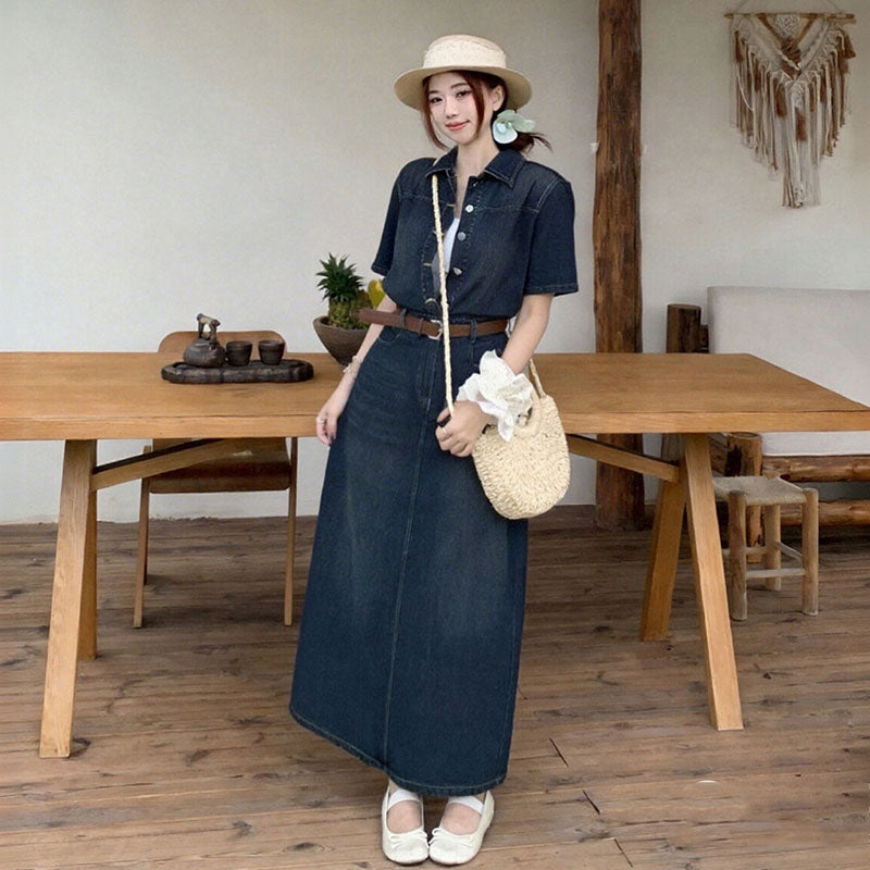 大きいサイズ対応 ベルト付き ワンピース — Reina Tokyo