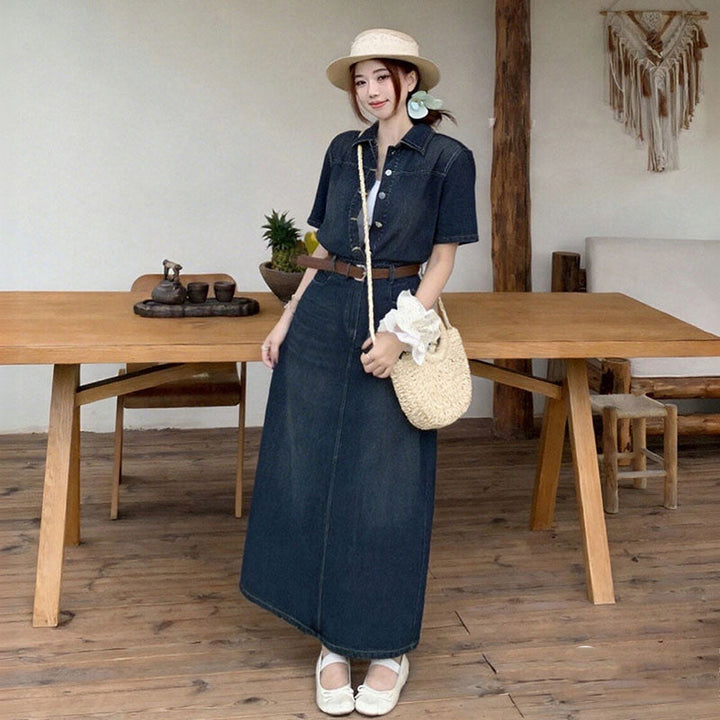 大きいサイズ対応 ベルト付き ワンピース — Reina Tokyo
