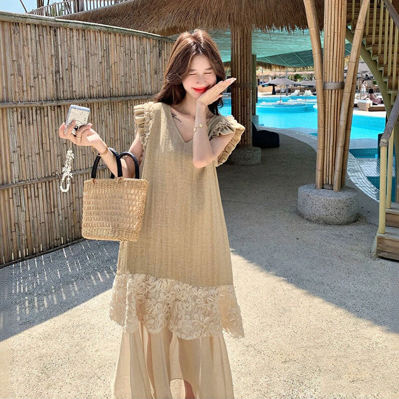 マキシ丈 リゾート風 ワンピース — Reina Tokyo