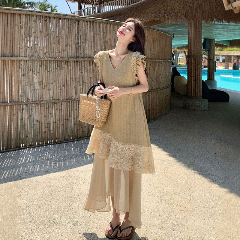 マキシ丈 リゾート風 ワンピース — Reina Tokyo
