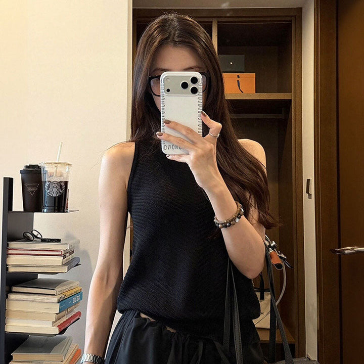 ノースリーブ クルーネック トップス — Reina Tokyo