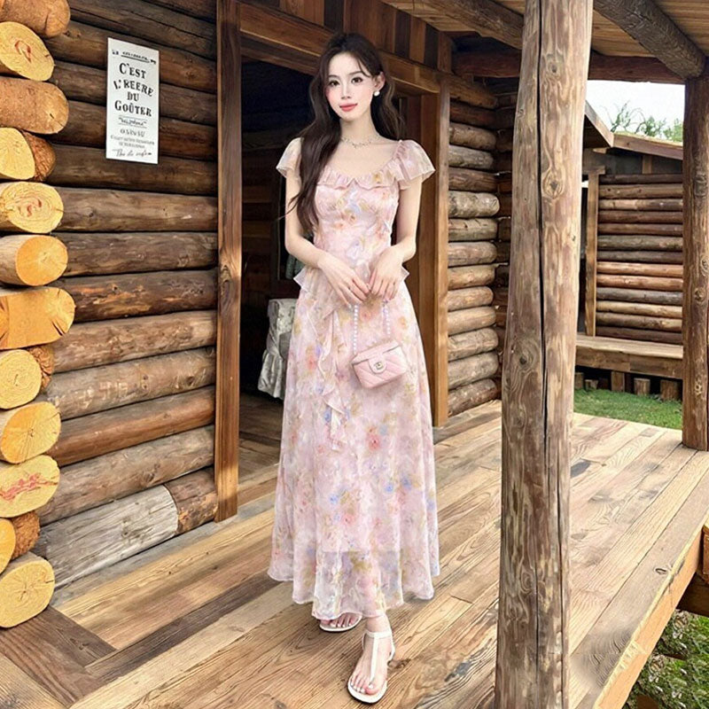 花柄 フリル ワンピース — Reina Tokyo