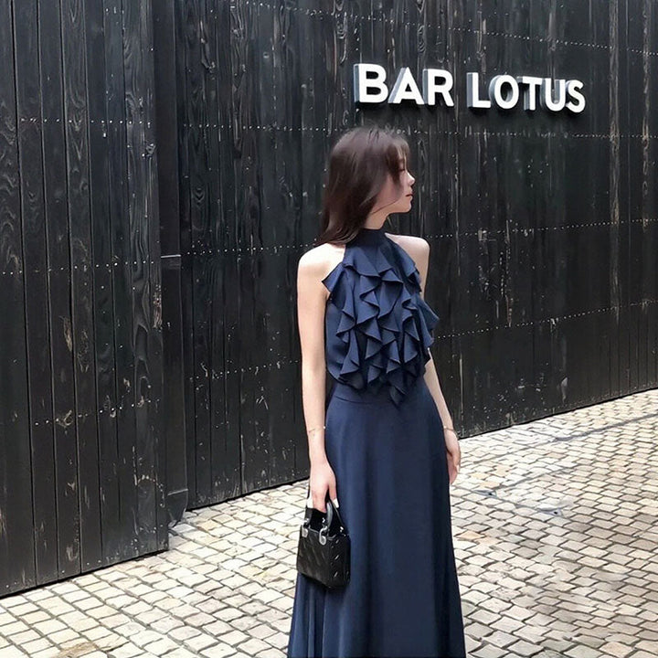 ホルターネック フリルトップス セットアップ — Reina Tokyo