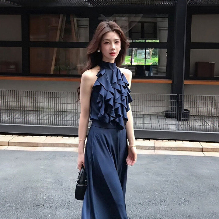 ホルターネック フリルトップス セットアップ — Reina Tokyo