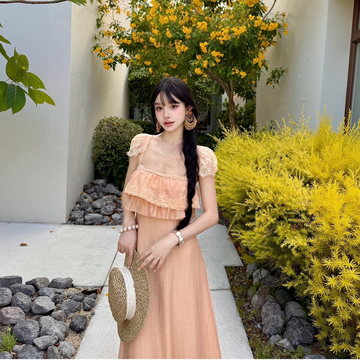 キャミソールワンピース フリル ワンピース — Reina Tokyo