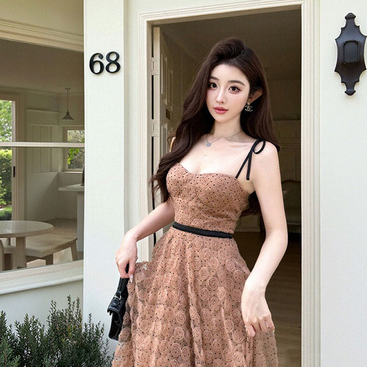 ウエストライン強調 ミディ丈 ワンピース — Reina Tokyo