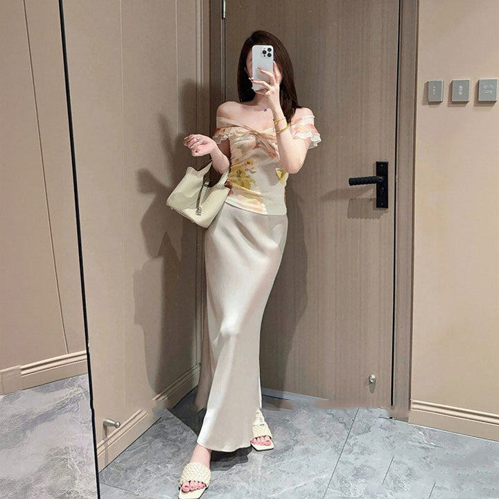 オフショルダー ブラウストップス トップス — Reina Tokyo