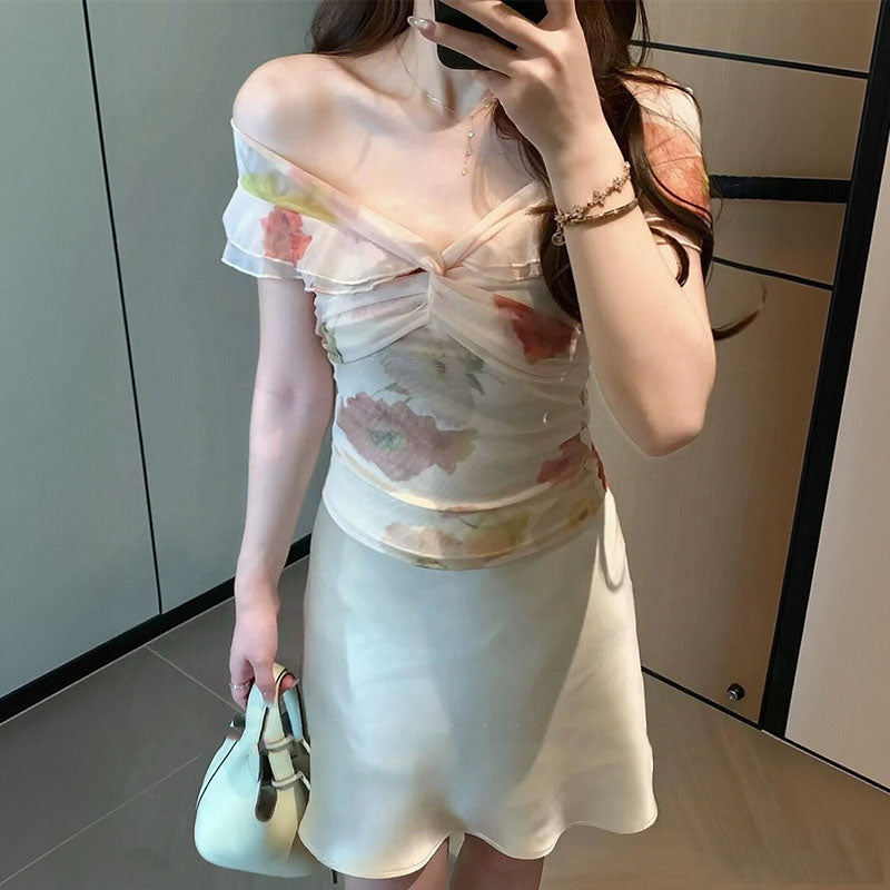 オフショルダー ブラウストップス トップス — Reina Tokyo