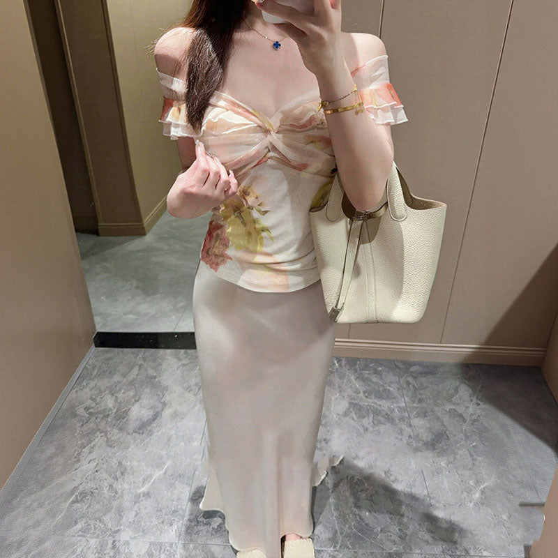 オフショルダー ブラウストップス トップス — Reina Tokyo