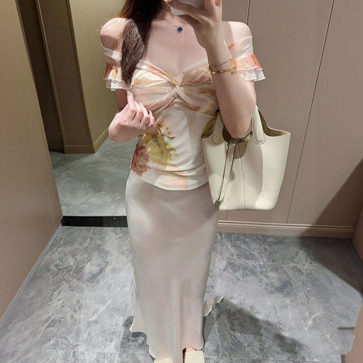オフショルダー ブラウストップス トップス — Reina Tokyo