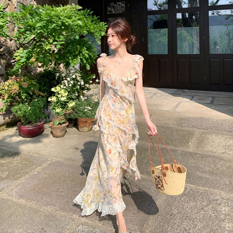 キャミソールワンピース 花柄 ワンピース — Reina Tokyo