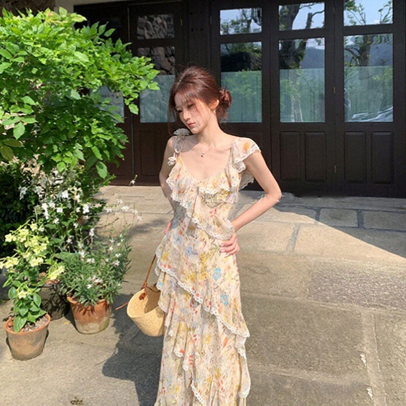 キャミソールワンピース 花柄 ワンピース — Reina Tokyo