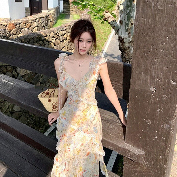 キャミソールワンピース 花柄 ワンピース — Reina Tokyo