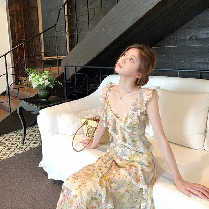 キャミソールワンピース 花柄 ワンピース — Reina Tokyo