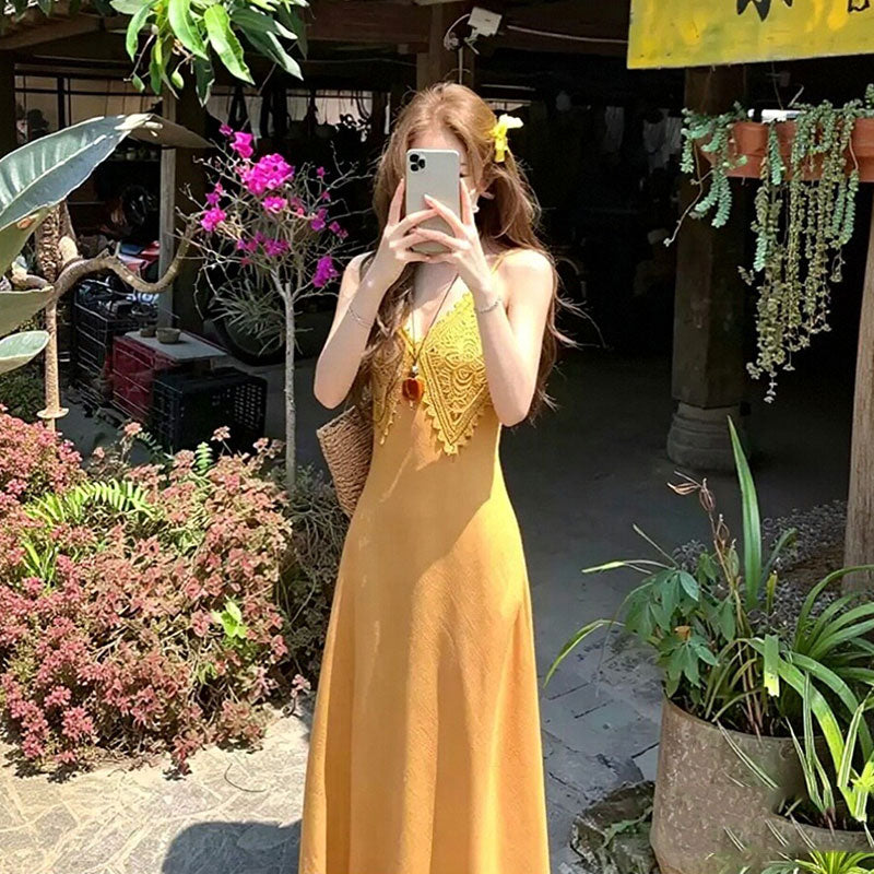 リゾートロングドレス バケーションワンピ ワンピース — Reina Tokyo