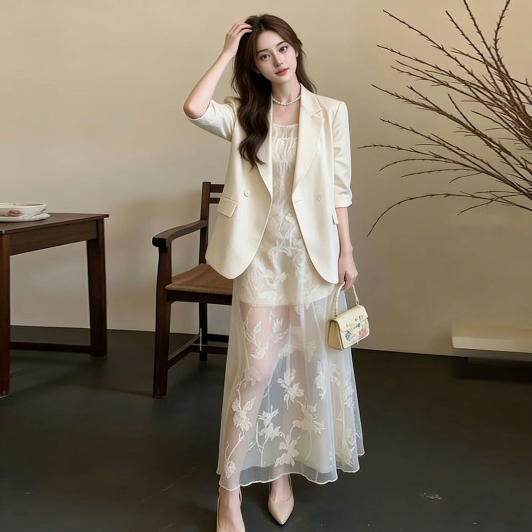+ シースルーキャミワンピース セットアップ — Reina Tokyo