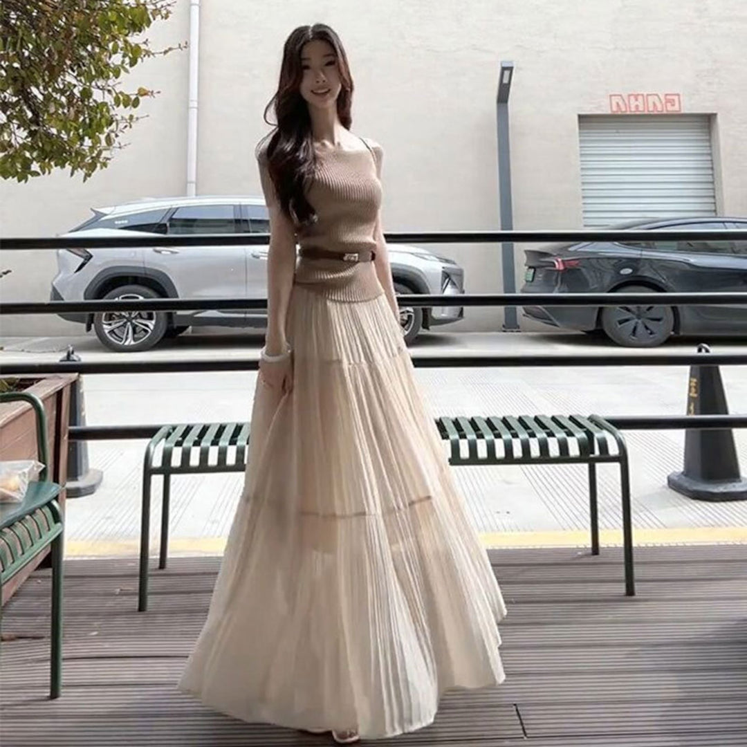 オフショルダー ロングスカート セットアップ — Reina Tokyo