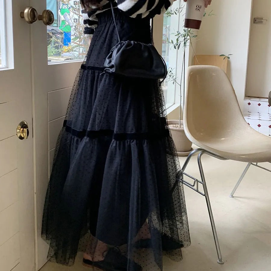 フレア シアーロングスカートボトムス ボトムス — Reina Tokyo
