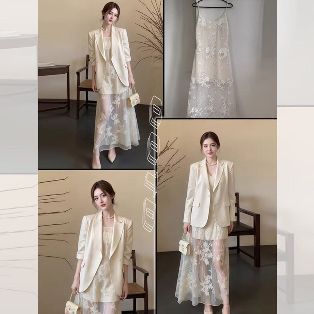 + シースルーキャミワンピース セットアップ — Reina Tokyo