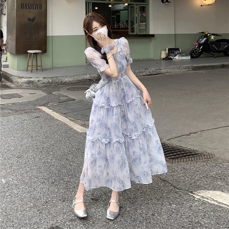 花柄 ワンピース体型カバー ワンピース — Reina Tokyo