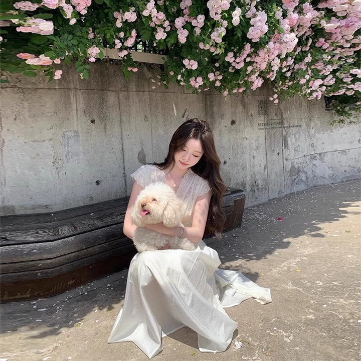 V ネックロングワンピース ワンピース — Reina Tokyo