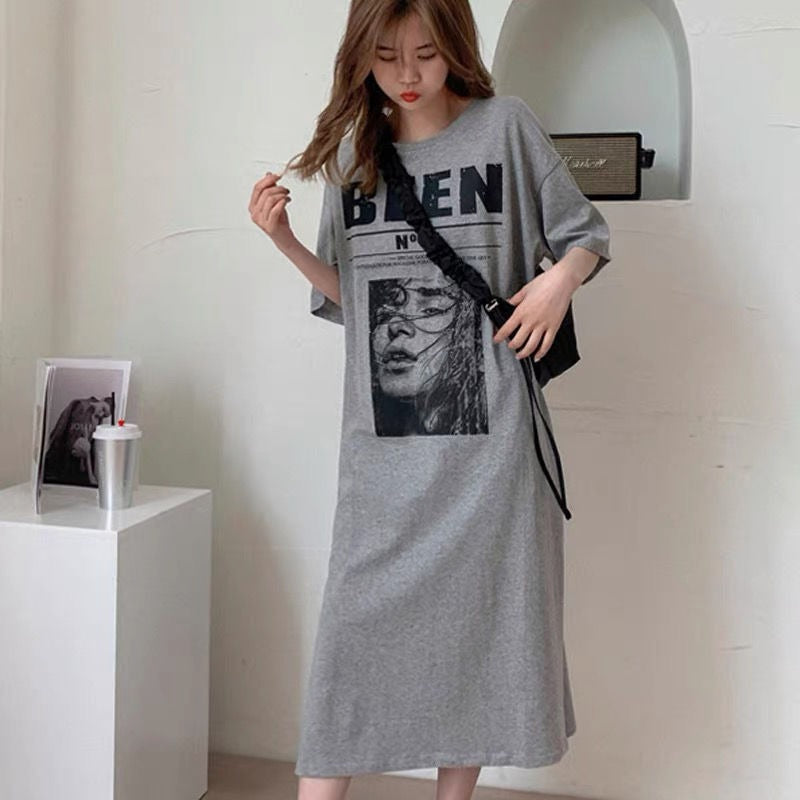 グラフィック ドロップショルダー ワンピース — Reina Tokyo