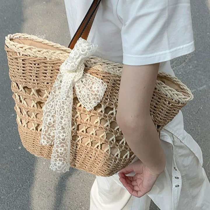 草編みトートバッグ 大容量 バッグ — Reina Tokyo