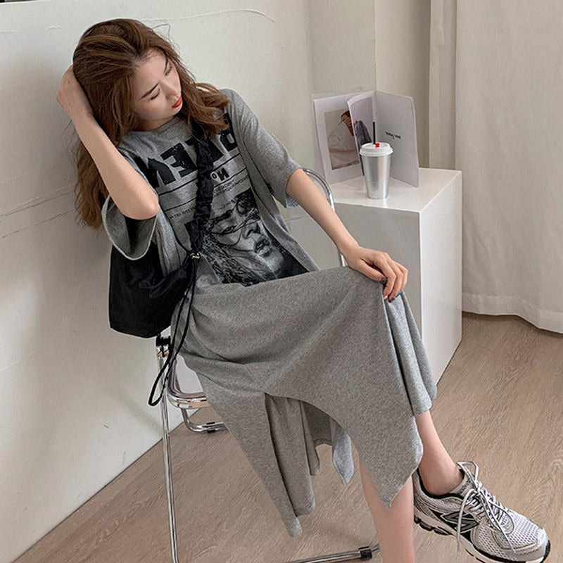 グラフィック ドロップショルダー ワンピース — Reina Tokyo