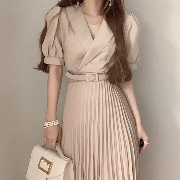 ベルト付き ジッパー付き ワンピース — Reina Tokyo