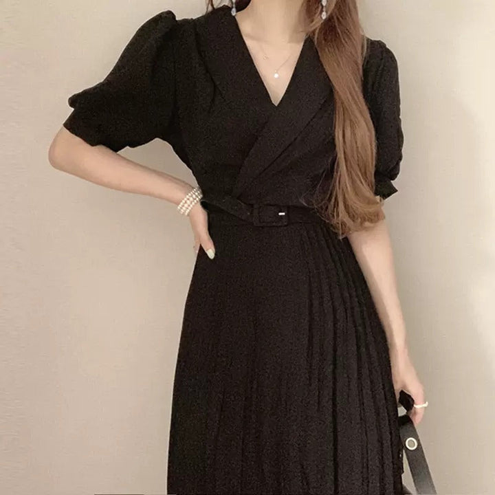 ベルト付き ジッパー付き ワンピース — Reina Tokyo